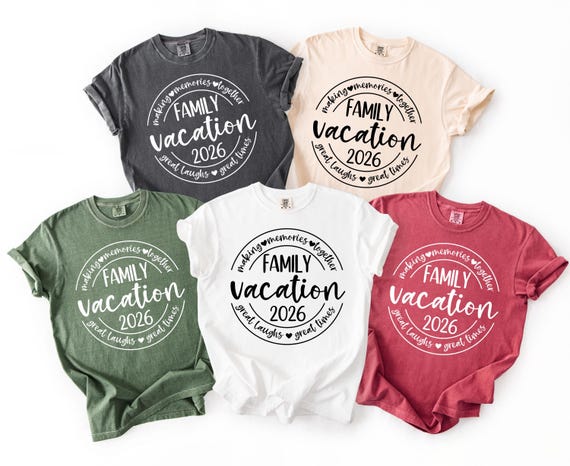 Family Vacation 2026 PNG, Matching Family Trip Shirts, Summer Travel Design, Cruise Shirt PNG