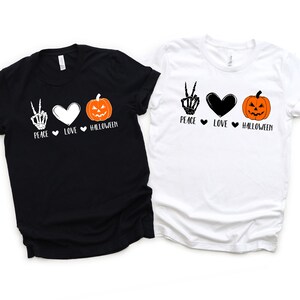 Halloween family PNG, Peace Love Halloween PNG, Happy Halloween, Pumpkin png, Skeleton Halloween Party, Spooky Season, atching Halloween Shirts, Trick or Treat, Tis the Season