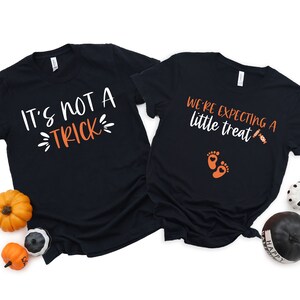 Couples Halloween Pregnancy Announcement PNG Bundle, DIY Funny Expecting Mom Shirt Set, Halloween Gift, Halloween Party Tee, Spooky Season