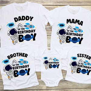 Weltraum-Geburtstagsparty PNG Bundle, DIY Astronauten Familie Geburtstag Shirts, passende Geburtstagskind Shirts, Rakete Geburtstag, erste Reise Geburtstag