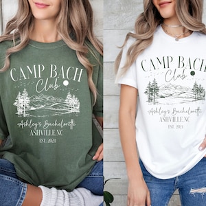 Camp Bachelorette, Camp Bach Club Party, Bride to Be Shirts, Custom Lage, See Bachelorette, Berg Boho Braut, Braut-Crew, Team Braut