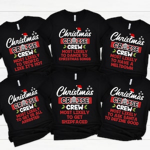 Christmas Cruise Crew PNG Bundle, Funny Family Cruise Shirts, Matching Holiday Tees, Most Likely To Cruise Designs, Cruise Gift for Family