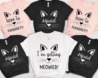 Cat Bachelorette Party PNG, Meowied Bride Shirt Design (Digital Download)