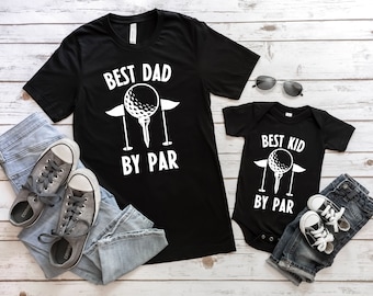 Best Dad by Par Golf Shirt PNG, Matching Daddy and Me Design (Digital Download)