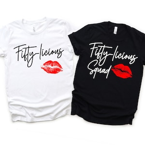 Fiftylicious Geburtstag PNG, DIY Fiftylicious Squad Shirts PNG, 50 Geburtstag Crew, 50 Geburtstagsparty, 50 Geburtstag Reise, Geburtstagskönigin