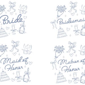 Coquette Bachelorette PNG、ブライダルパーティーデザイン（デジタルダウンロード） 画像 5