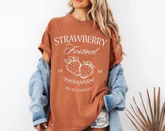 Vintage Strawberry Festival PNG, Cottagecore Summer Fruit (Digital Download)