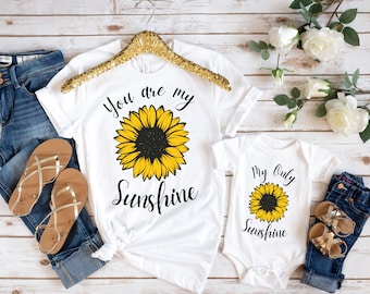 You Are My Sunshine PNG, Mommy and Me Sunflower Design (Digital Download)
