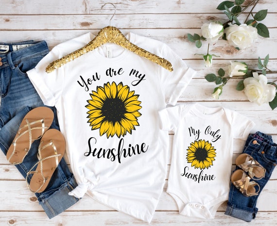 You Are My Sunshine PNG, Mommy and Me Sunflower Design (Digital Download)