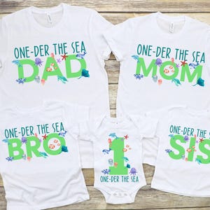 Fiesta de cumpleaños de One-der the Sea png, Under the Sea png, Tema de cumpleaños de acuario marino, Animales marinos, Fiesta de cumpleaños de niño, Camisas a juego png