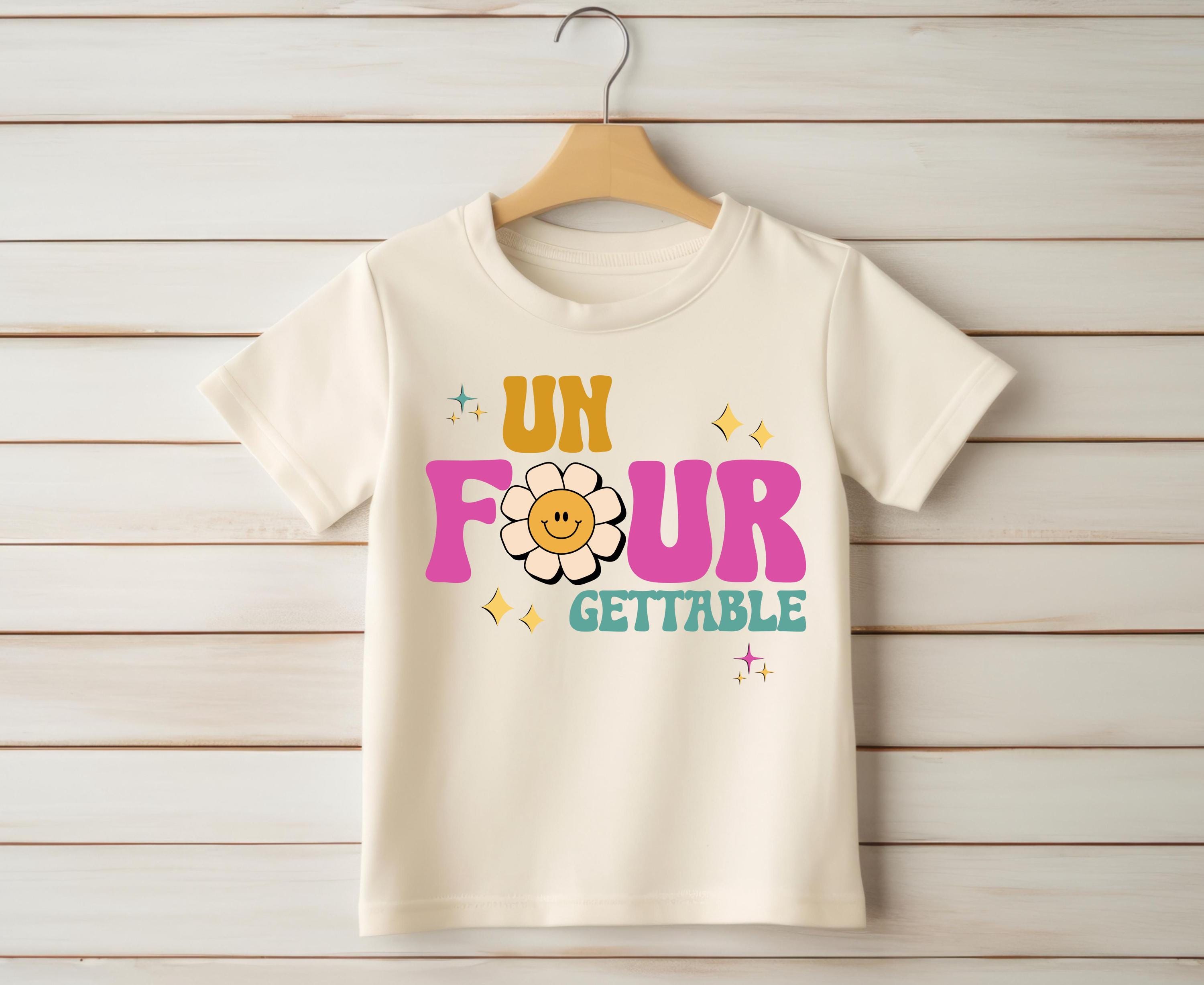 Fourth Birthday Girl PNG, Unfourgettable Birthday, 4th Birthday Party, Retro Birthday Kids png, Birthday Party Sublimation, Birthday Gifts