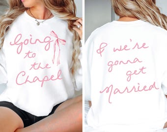 PNG de "Ir a la capilla", diseño de camiseta para novia coqueta, despedida de soltera y despedida de soltera (descarga digital)