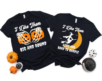 Funny Halloween Couple PNG, Matching Shirts Digital Download