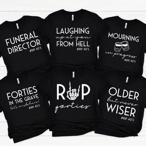 50. Geburtstagsparty PNG, Tod zu meinen 40ern, Rip 40er Jahre, Passende Geburtstags-T-Shirts PNG, lustiger 50