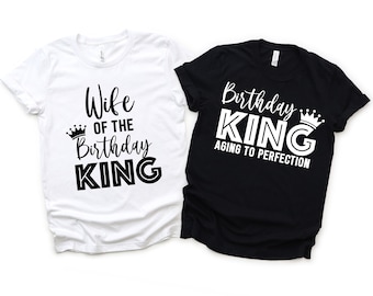 Birthday King PNG, DIY Matching Squad Shirts, Wife of the Birthday King, Couples Birthday Party PNG, Birthday Crew, Husband Birthday