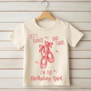 Ballerina verjaardagsfeestje png, verjaardag meisje shirt png, ballerina thema verjaardag, verjaardagscadeaus, ballet geschenken, balletdanser verjaardag