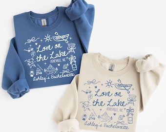 Lake Bachelorette Sweatshirt, Love on the Lake Bach Trip Crewneck, Bride Squad  Sweater