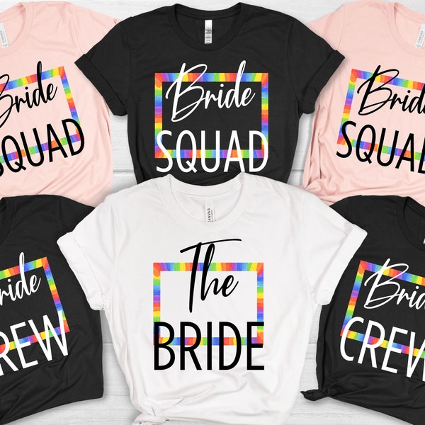 Lesbian Bachelorette, Rainbow Bride PNG, LGBTQ Bachelorette, Bride Squad, Lesbian Wedding, Bride Crew, Bridal Party PNG, Lesbian Bridesmaid