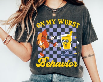 Oktoberfest PNG, Funny Wurst Behavior Retro Design (Digital Download)