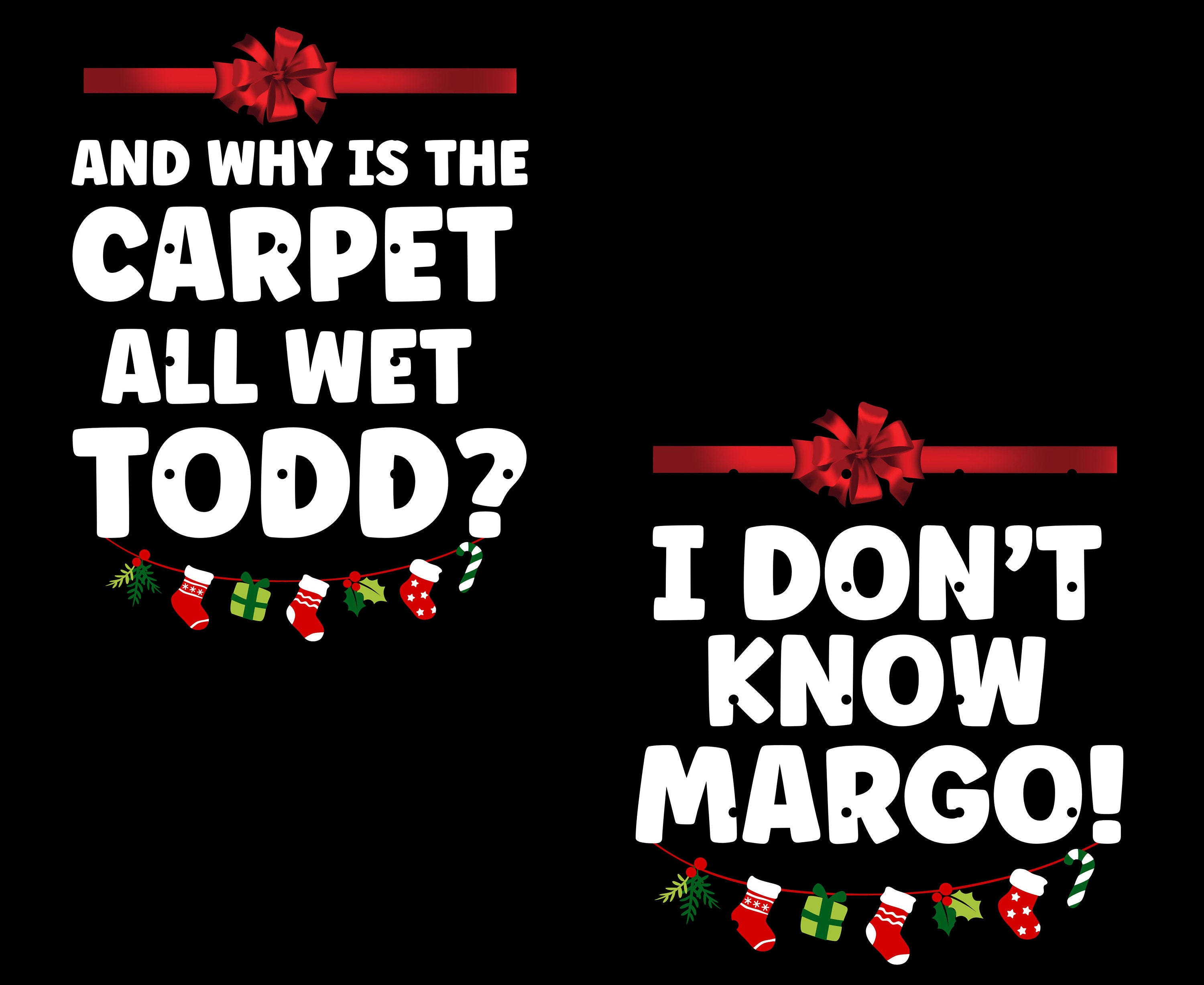 Christmas Vacation Todd and Margo PNG Bundle Couple Christmas - Etsy