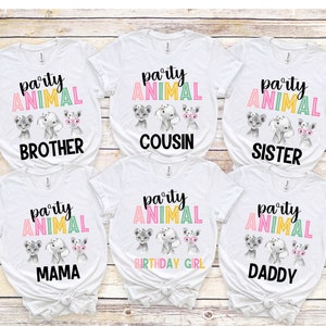 Party Animal Birthday PNG Bundle, DIY Zoo Birthday Party Shirts, Toddler Birthday, Safari Animals Birthday Decorations, DIY Birthday