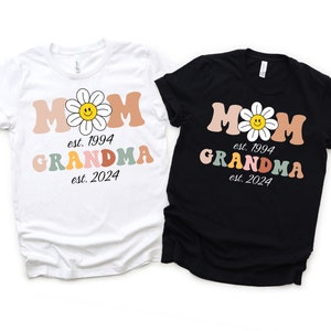 Mamá abuela Custom Est PNG, diseño personalizado de la abuela, regalo retro para la abuela, futura abuela, nueva abuela, regalo del día de la madre, revelación del bebé