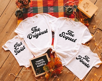 Lustige Familie Passende Familie PNG Bundle, Die Original-Sequel Finale Plot Twist, Neues Baby Ankündigung Shirt, Herbst Familienfoto Shirt Download