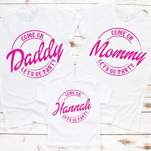 Komm schon, Let's go Party Custom Geburtstag PNG, Passende Familien Shirts, Puppen-Geburtstagsfeier, Modepuppe Geburtstag, Mädchen-Geburtstags-Party Geschenk