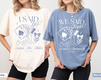 Vegas Bachelorette PNG Bundle, I Said Yes, Custom Bach Party Shirts (Digital Download)
