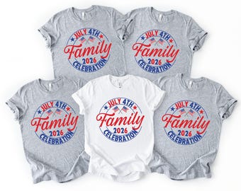 July 4th Family Celebration Shirt PNG, Matching Patriotic Design (Digital Download)