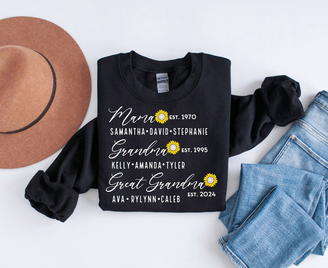 Mom Grandma Great-grandma Custom PNG, Personalized Great Grandma Design ...