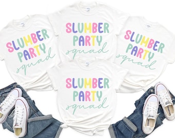 Slumber Party Squad PNG, Matching Shirts Design (Digital Download)