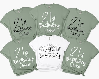 21st Birthday Crew png, It's My 21st Birthday png, Matching Birthday Party Shirts png, Birthday Squad, Twenty One Birthday png, Turning 21