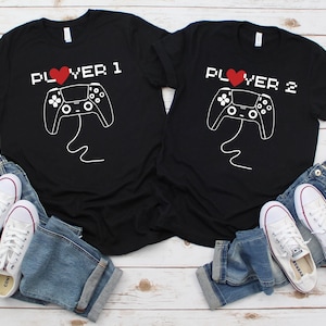 Spelerspaar png, shirt voor gamer grappig stel, Valentijnsdagcadeaus, voor hem en haar, bijpassende shirts, cadeau voor koppels, huwelijk, verjaardag png