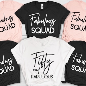 50. Geburtstag PNG, DIY Fünfzig und Fabelhaftes Shirt, alles Gute zum Geburtstag, Geburtstag Squad Party Crew, Geschenkideen zum 50. Geburtstag, Geburtstagskönigin PNG