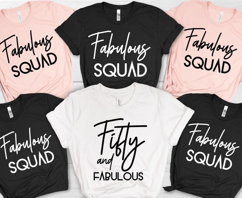 50th Birthday PNG Bundle, DIY Fifty and Fabulous Shirt, Happy Birthday, Birthday Party Crew, Birthday Squad, 50th Birthday Gift Ideas, Birthday Queen