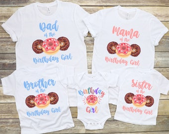 Donut Birthday Girl PNG, Sweet One Family Matching Shirts (Digital Download)