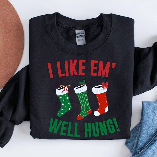 I Like Them Well Hung Stocking Christmas PNG, Funny HolidaY, Adult Christmas party, Ugly Christmas Shirt,  Funny Christmas, Xmas Party