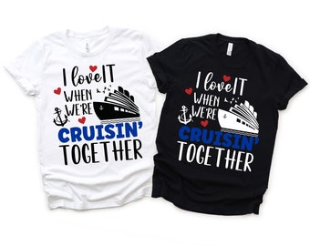 I Love Cruisin’ Together PNG, Cruise Couple Matching Shirt, Anniversary Trip Shirt PNG, Honeymoon Cruise 2025, Tropical Vacation Shirt