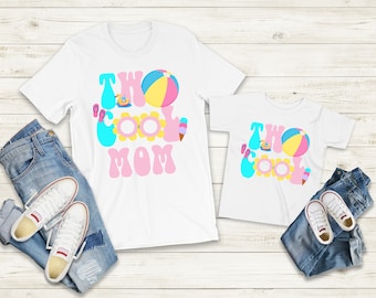 Two Cool Pool Birthday PNG, Family Shirts (Digital Download)