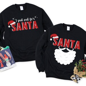 I Put Out for Santa PNG-bundel, grappige bijpassende kerstpaarshirts, kerstmanbaard vakantieontwerp, kerstfeest voor volwassenen, voor hem en haar png