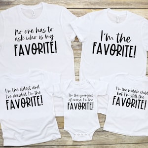 Chemise de groupe de famille, png de chemises assorties, png de fête drôle, groupe familial, frères et sœurs assortis, vacances en famille, je suis le favori, réunion de famille