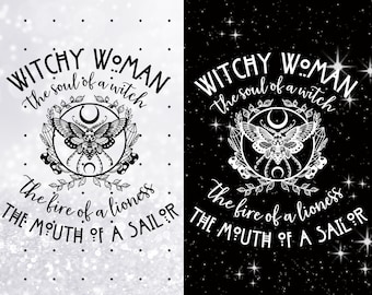 Witchy Woman png, Halloween png, Witch png, Feminist png,  DIY Halloween Clip Art, Funky Celestial png, American Horror story