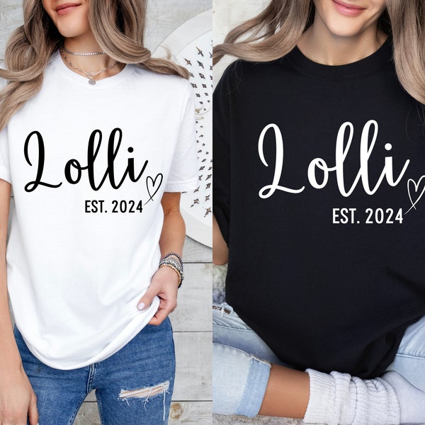 Lolli Est 2024 PNG, Lolli PNG, Lolli T-shirt, Mothers Day, Grandma Gift, Custom Grandma Shirt, Mothers Day Gift For Lolli, Pregnancy Reveal