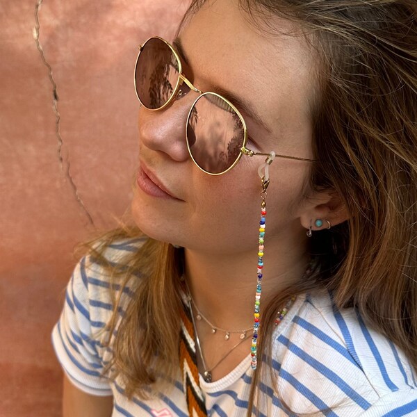 Beaded Glasses Chain Etsy UK