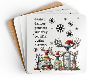 Juego de posavasos para fiestas navideñas, decoración navideña de temporada, relleno de medias navideñas