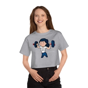 Gym Squat Lifting Pelvic Health Champion Women&#39;s Heritage Cropped T-Shirt