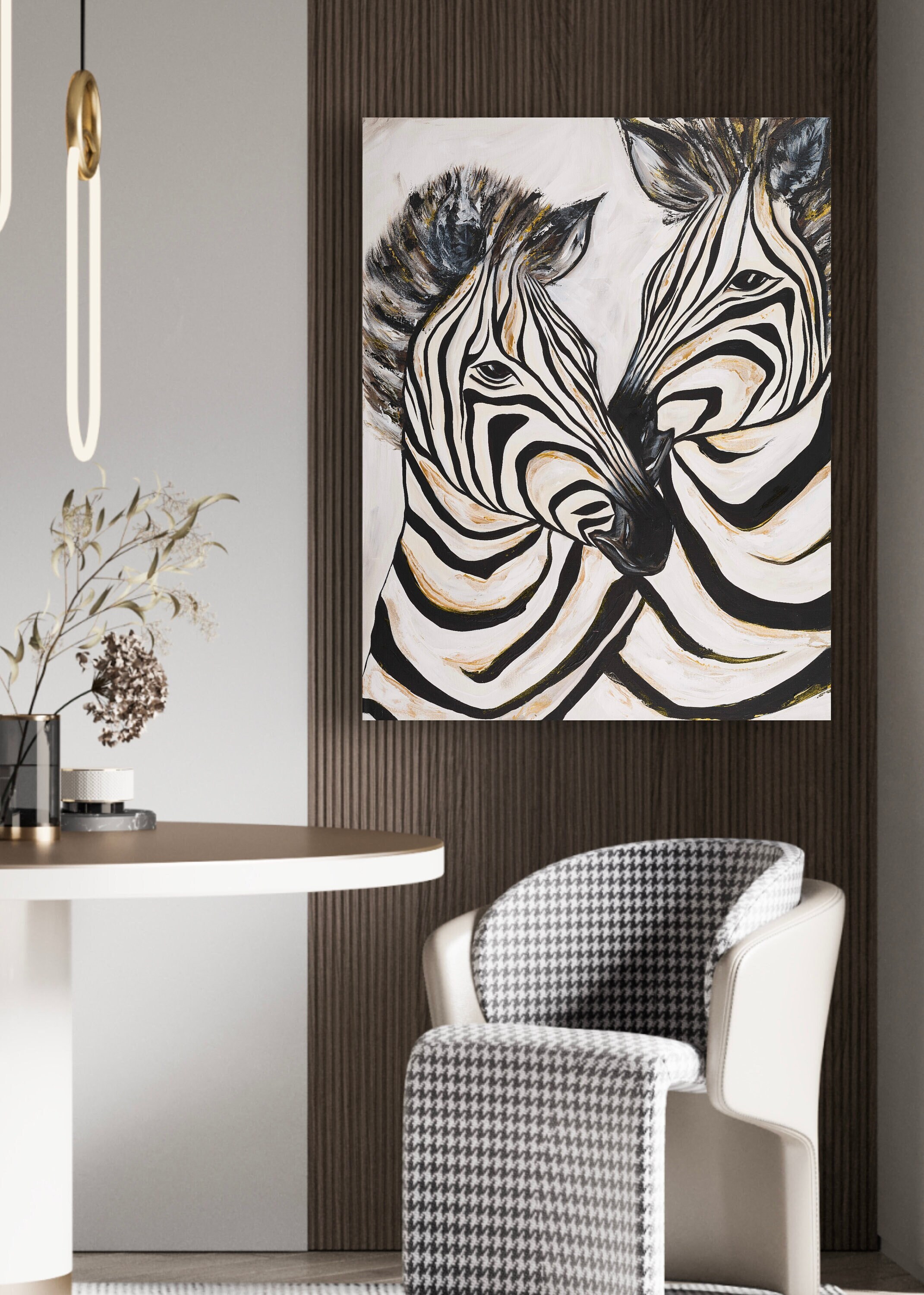 Zebra Painting on Canvas. Zebra Print. Zebra Wall Art. Black Etsy