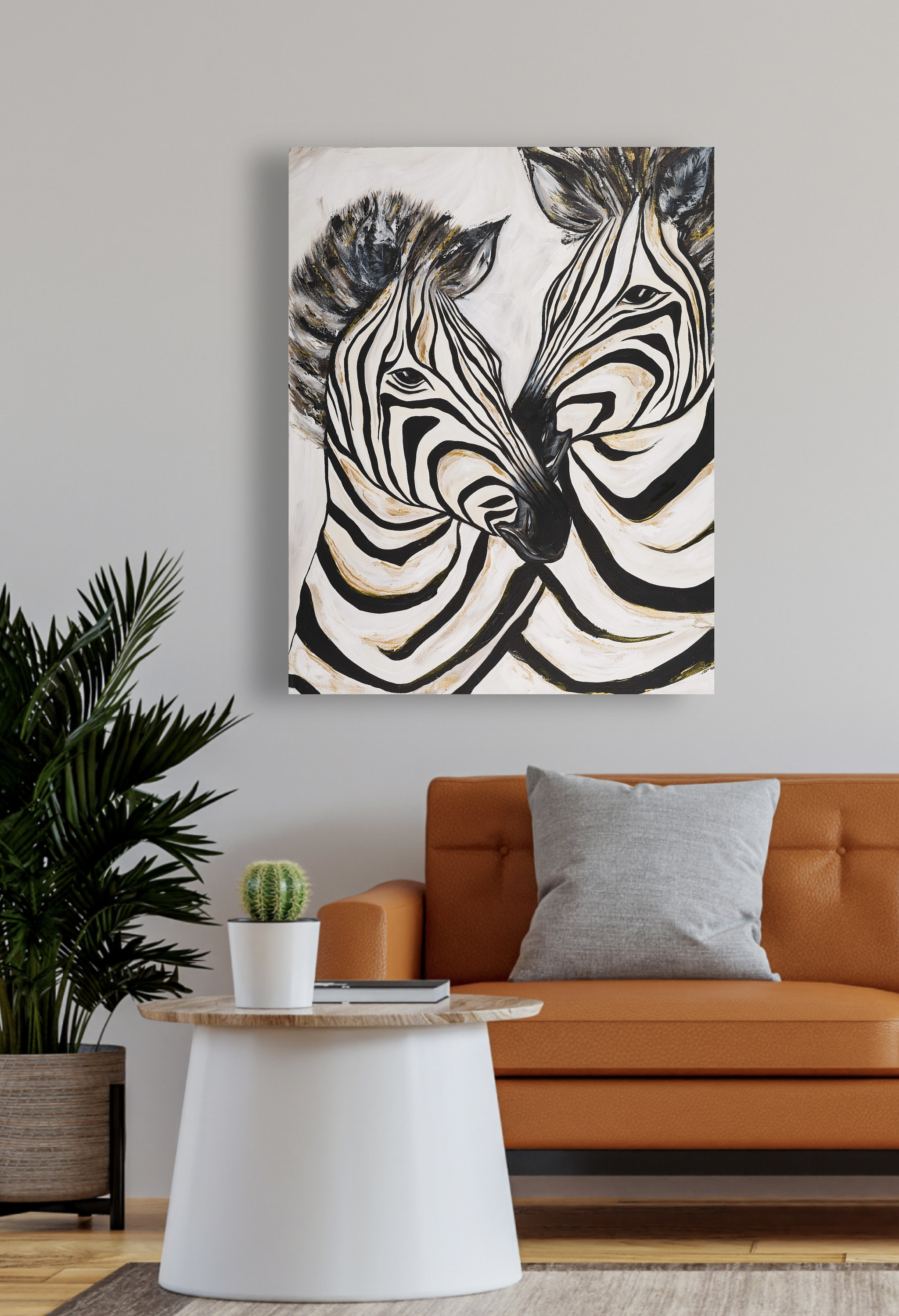 Zebra Painting on Canvas. Zebra Print. Zebra Wall Art. Black Etsy