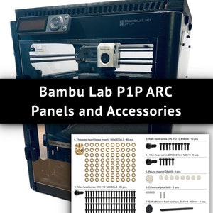 Bambu Lab P1P enclosure ARC acrylic (plexiglass) panels and accessories